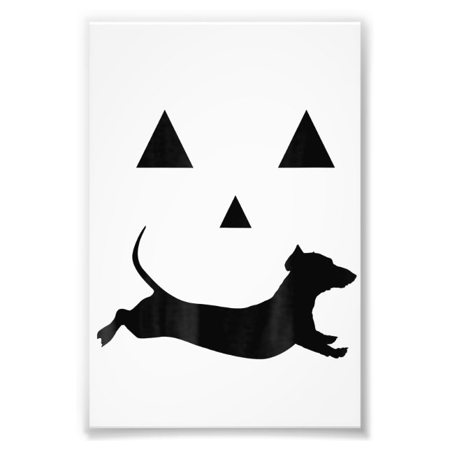 Foto Mens Halloween Pumpkin Dachshund Jack-O-Lanterna C (Frente)