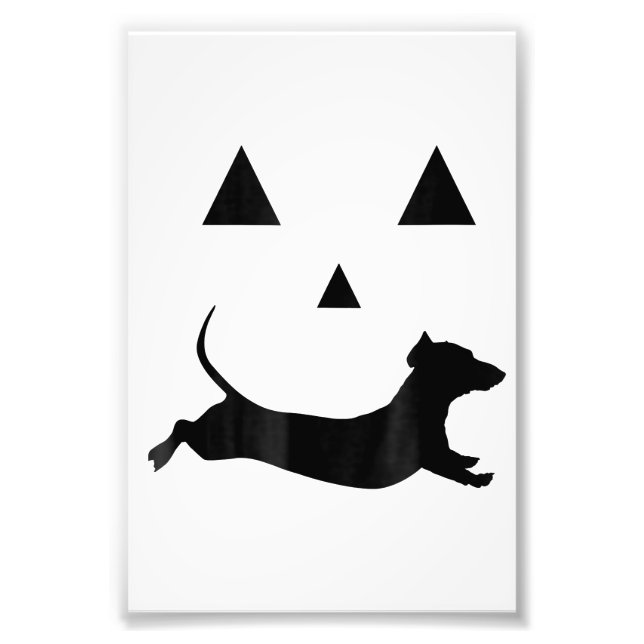 Foto Mens Halloween Pumpkin Dachshund Jack-O-Lanterna C (Frente)