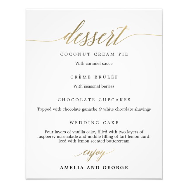 Foto Menu de deserto Escolha seu tamanho (Frente)