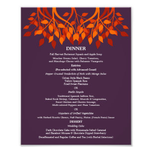 Foto menu do comensal de 8 x 10 mesas para quadro