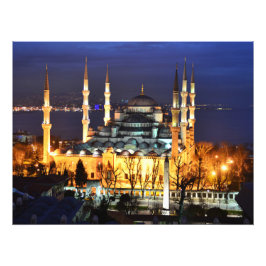 Foto Mesquita Azul de Istambul Vista Noturna Turquia