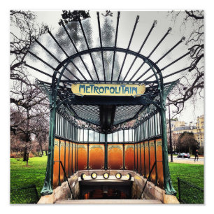 Foto Metro de Paris Art Nouveau Hector Guimard -