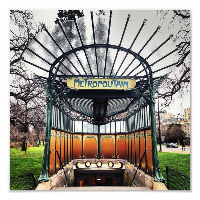 Foto Metro de Paris Art Nouveau Hector Guimard - (Frente)