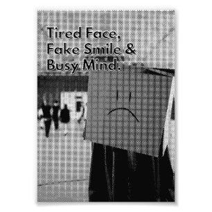 Foto Meu Sorriso Falso, Rosto Cansado, Citação De Mente