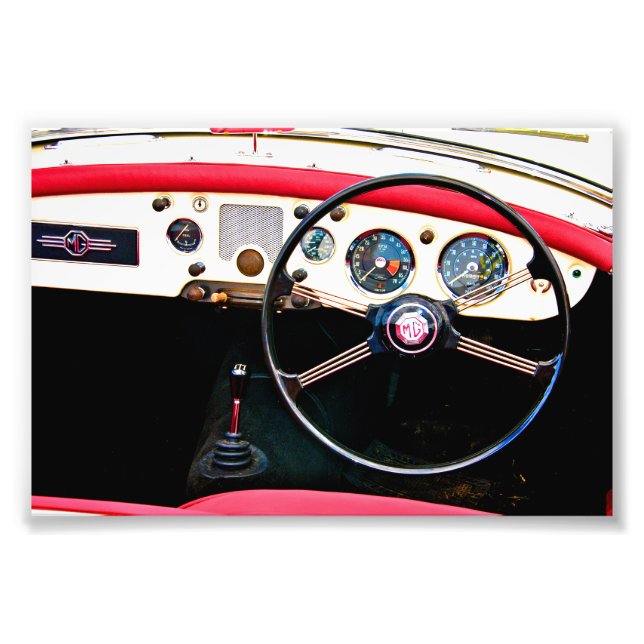 Foto MG A Classic Sports Car Interior Britânico (Frente)