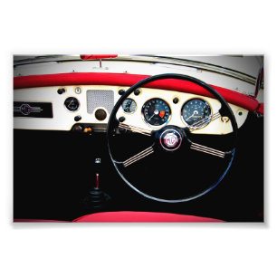 Foto MG A Classic Sports Car Interior Britânico