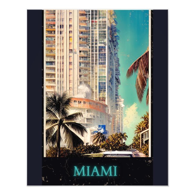 Foto Miami vintage poster  (Frente)