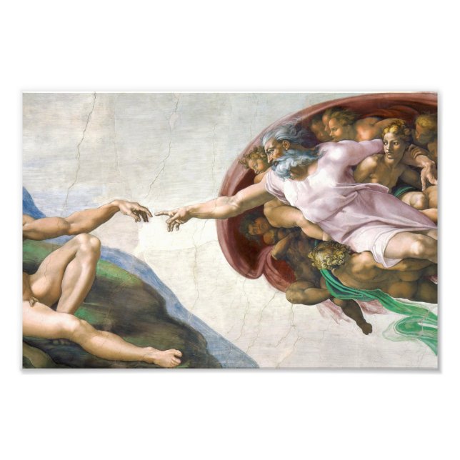 Foto Michelangelo Buonarroti é a criação de Adão (ci (Frente)