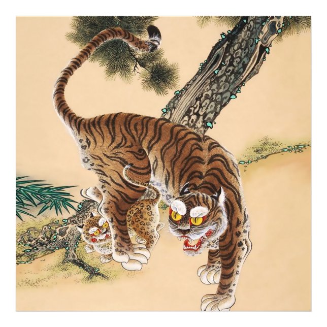 Foto Minhwa Tigre Feio Coreano  (Frente)