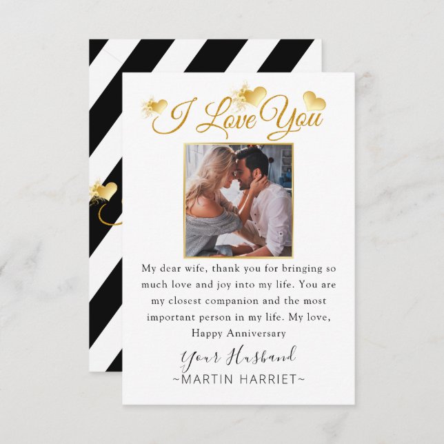 Foto Mínima Que Eu Te Amo Cartão De Aniversário Pa (Frente/Verso)