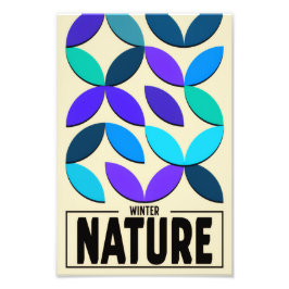 Foto Minimalist Nature Poster – Winter Botanic Wall Art