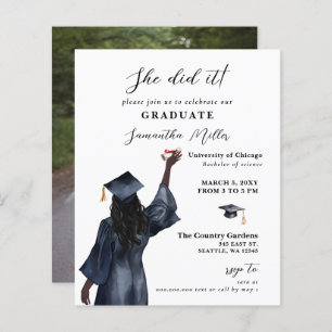 Foto Minimalista Do Orçamento Que Ela Fez Graduaçã