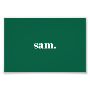 Foto Minimalista texto personalizado negrito verde