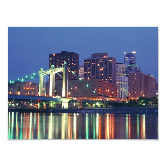 Foto Minneapolis Skyline à Noite (Frente)