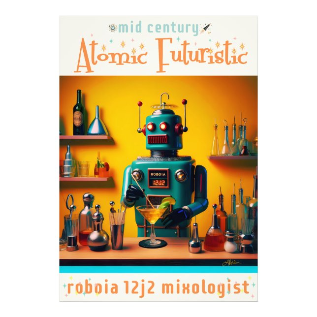 Foto Mixologista de Robô Retro-Futurístico ROBIA 12J2 (Frente)