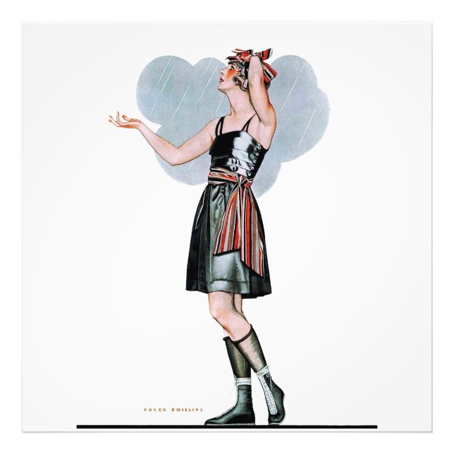 Foto Moda Beleza na Chuva por C Coles Phillips (Frente)