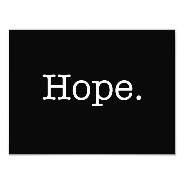 Foto Modelo de Citação de Esperança Inspiradora Preta e (Frente)