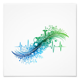 Foto Modern Medical Abstract Heartbeat Design