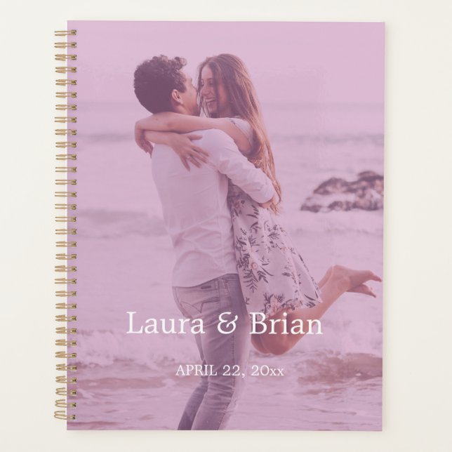 Foto Moderna com Filtro Rosa, Planejador de Casame (Frente)