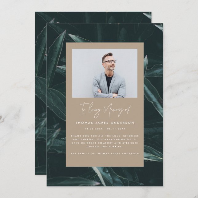 Foto moderna elegante de simpatia pela lembrança (Frente/Verso)