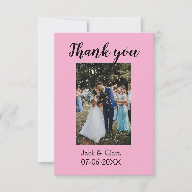 Foto moderna elegante simples agradecimento casame (Frente)