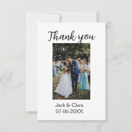 Foto moderna elegante simples agradecimento de cas