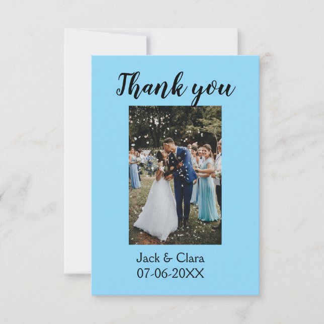 Foto moderna elegante simples agradecimento de cas (Frente)