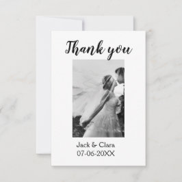 Foto moderna elegante simples agradecimento de cas