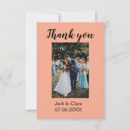 Foto moderna elegante simples agradecimento de cas