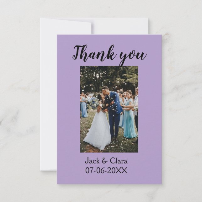 Foto moderna elegante simples agradecimento de cas (Frente)