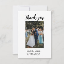 Foto moderna elegante simples agradecimento de cas