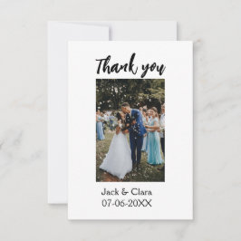 Foto moderna elegante simples agradecimento de cas