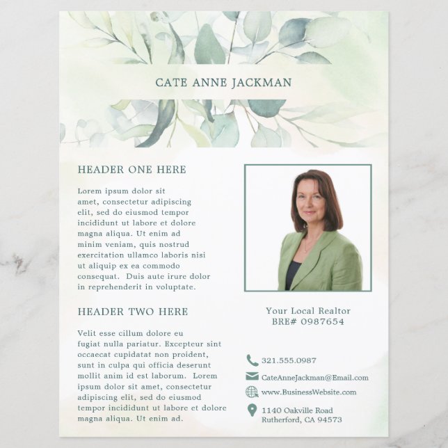 Foto Moderna - Eucalyptus - Panfleto Russo Elegant (Frente)