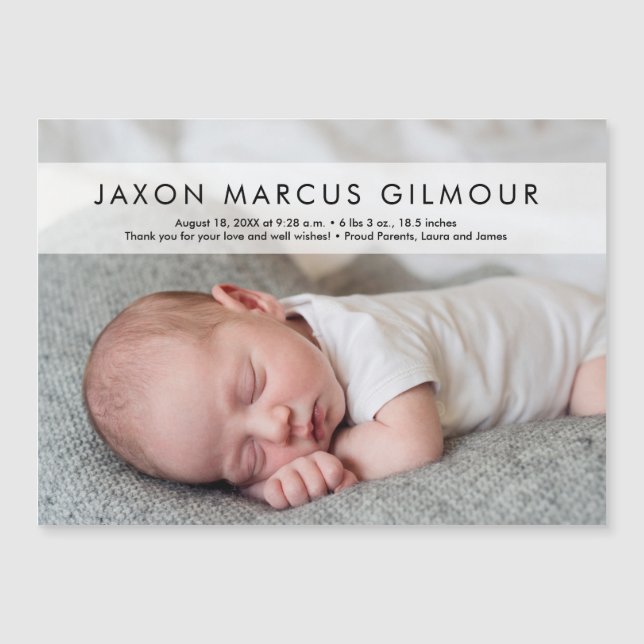 Foto Moderna Nome Bebê Nasce (Frente)