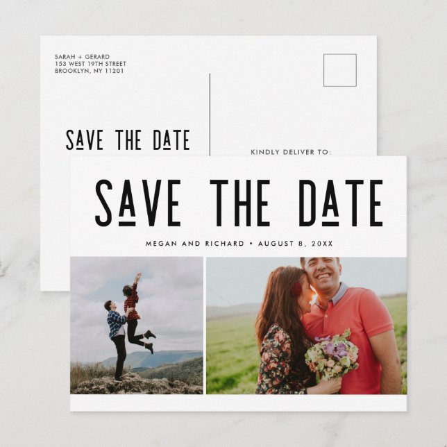 Foto moderna Salva o Cartão-Postal de Anúncio de D (Frente/Verso)