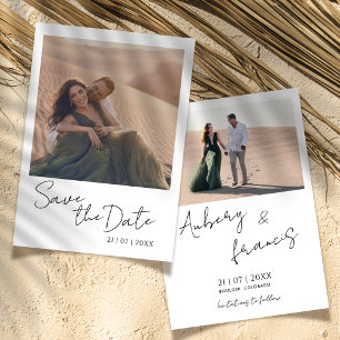 Foto Moderna Salva o Convite de Casamento de Data