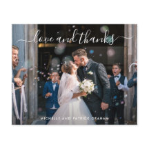 Foto Moderna Simples Cartões de agradecimentos de 