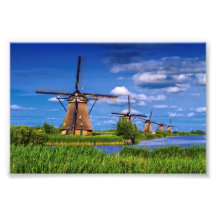 Moinhos de vento em Kinderdijk, Países Baixos
