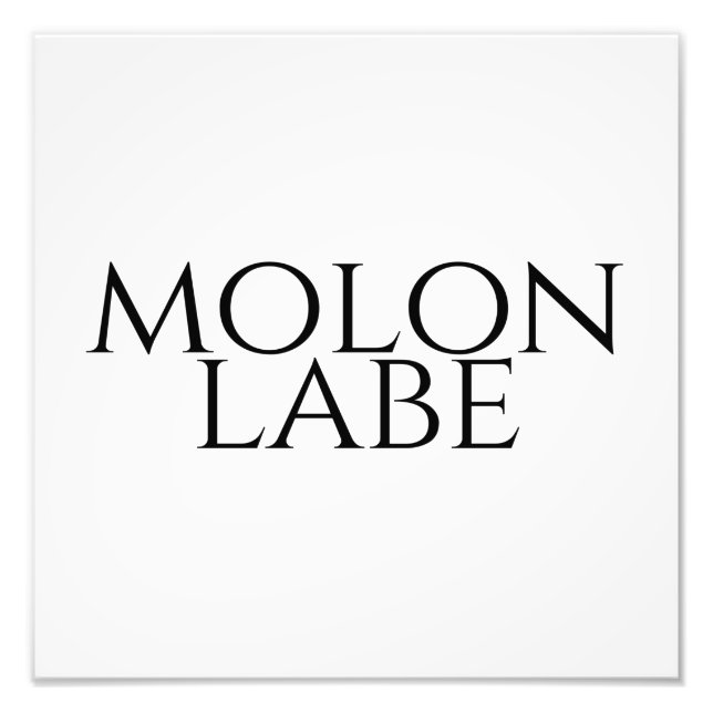 Foto Molon Labe (Frente)