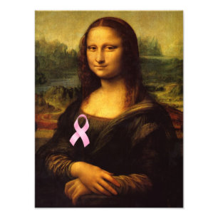 Foto Mona Lisa Com Fita Rosa