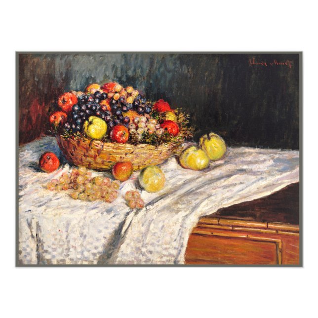 Foto Monet - Maçãs e Uvas, pintura viva (Frente)