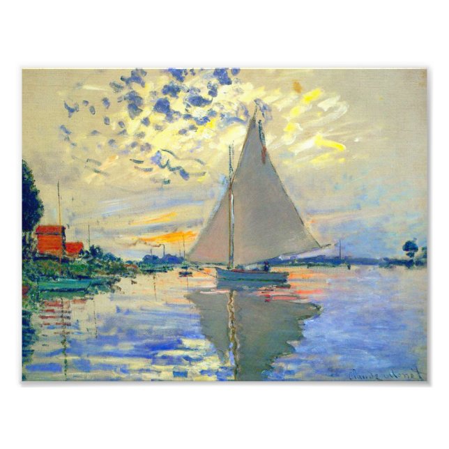 Foto Monet Sailboat no Le Petit-Gennevilliers (Frente)