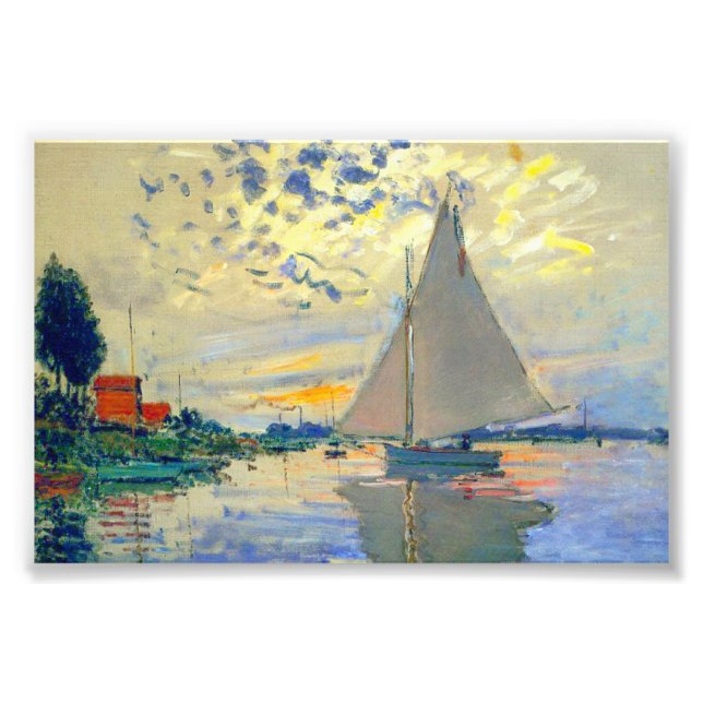 Foto Monet Sailboat no Le Petit-Gennevilliers (Frente)