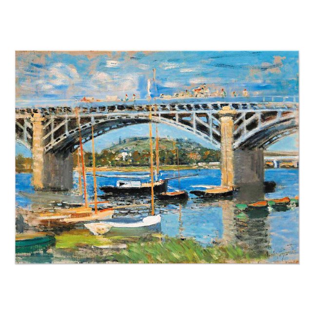 Foto Monet - The Bridge over the Seine, (Frente)