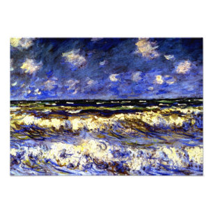 Foto Monet - Um mar tempestuoso, pintura de arte