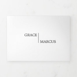 Foto Monograma Convite Bilíngue De Casamento