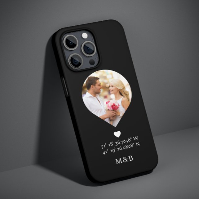 Foto Monograma Coração Romântico Coordena Moderno (Criador carregado)