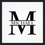 Foto Monograma e Nome Personalizados<br><div class="desc">Monograma personalizado e presentes de nome com monograma personalizado e nome no estilo de fonte de serif clássico. Perfeito como decores caseiros,  presentes para o lar,  presentes de férias para a família,  recém-casados e muito mais.</div>