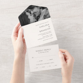 Foto Monograma Neutro Casamento Moderno