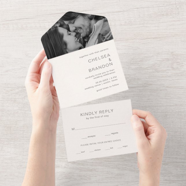Foto Monograma Neutro Casamento Moderno (Aba destacável)